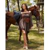 image:imageScarlet Darkness Renaissance Costume Women Pirate Peasant Off Shoulder Bell Sleeve Fairy DressBrown
