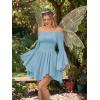 image:imageScarlet Darkness Renaissance Costume Women Pirate Peasant Off Shoulder Bell Sleeve Fairy DressLight Blue
