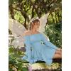 image:imageScarlet Darkness Renaissance Costume Women Pirate Peasant Off Shoulder Bell Sleeve Fairy DressLight Blue