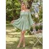 image:imageScarlet Darkness Renaissance Costume Women Pirate Peasant Off Shoulder Bell Sleeve Fairy DressLight Green