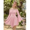 image:imageScarlet Darkness Renaissance Costume Women Pirate Peasant Off Shoulder Bell Sleeve Fairy DressLight Pink