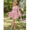 image:imageScarlet Darkness Renaissance Costume Women Pirate Peasant Off Shoulder Bell Sleeve Fairy DressLight Pink