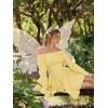 image:imageScarlet Darkness Renaissance Costume Women Pirate Peasant Off Shoulder Bell Sleeve Fairy DressLight Yellow