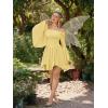 image:imageScarlet Darkness Renaissance Costume Women Pirate Peasant Off Shoulder Bell Sleeve Fairy DressLight Yellow