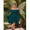 image:imageScarlet Darkness Renaissance Costume Women Pirate Peasant Off Shoulder Bell Sleeve Fairy DressPeacock Blue