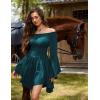 image:imageScarlet Darkness Renaissance Costume Women Pirate Peasant Off Shoulder Bell Sleeve Fairy DressPeacock Blue