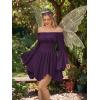 image:imageScarlet Darkness Renaissance Costume Women Pirate Peasant Off Shoulder Bell Sleeve Fairy DressPurple