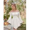 image:imageScarlet Darkness Renaissance Costume Women Pirate Peasant Off Shoulder Bell Sleeve Fairy DressWhite