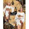 image:imageScarlet Darkness Renaissance Costume Women Pirate Peasant Off Shoulder Bell Sleeve Fairy DressWhite