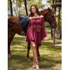 image:imageScarlet Darkness Renaissance Costume Women Pirate Peasant Off Shoulder Bell Sleeve Fairy DressWine