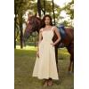 image:imageScarlet Darkness Renaissance Dress Women Lace Up Cottagecore Sleeveless Long Dress Medieval CostumeApricot