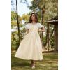 image:imageScarlet Darkness Renaissance Dress Women Lace Up Cottagecore Sleeveless Long Dress Medieval CostumeApricot