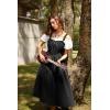 image:imageScarlet Darkness Renaissance Dress Women Lace Up Cottagecore Sleeveless Long Dress Medieval CostumeBlack