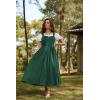 image:imageScarlet Darkness Renaissance Dress Women Lace Up Cottagecore Sleeveless Long Dress Medieval CostumeGreen