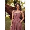 image:imageScarlet Darkness Renaissance Dress Women Lace Up Cottagecore Sleeveless Long Dress Medieval CostumePink