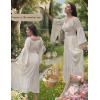 image:imageScarlet Darkness Renaissance Dress Women Long Sleeve Off The Shoulder Dress Flowy Maxi DressesApricot