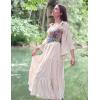 image:imageScarlet Darkness Renaissance Dress Women Long Sleeve Off The Shoulder Dress Flowy Maxi DressesApricot