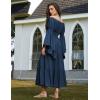image:imageScarlet Darkness Renaissance Dress Women Long Sleeve Off The Shoulder Dress Flowy Maxi DressesDark Blue