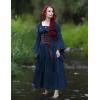 image:imageScarlet Darkness Renaissance Dress Women Long Sleeve Off The Shoulder Dress Flowy Maxi DressesDark Blue