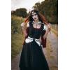 image:imageScarlet Darkness Renaissance Dress Women Pirate Halloween Witchy Cosplay Overdress with PocketsBlack