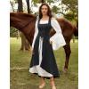 image:imageScarlet Darkness Renaissance Dress Women Pirate Halloween Witchy Cosplay Overdress with PocketsBlack