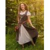 image:imageScarlet Darkness Renaissance Dress Women Pirate Halloween Witchy Cosplay Overdress with PocketsBrown