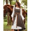 image:imageScarlet Darkness Renaissance Dress Women Pirate Halloween Witchy Cosplay Overdress with PocketsBrown