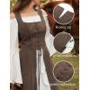 image:imageScarlet Darkness Renaissance Dress Women Pirate Halloween Witchy Cosplay Overdress with PocketsBrown