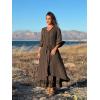 image:imageScarlet Darkness Renaissance Dress Women Pirate Halloween Witchy Cosplay Overdress with PocketsBrown