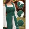 image:imageScarlet Darkness Renaissance Dress Women Pirate Halloween Witchy Cosplay Overdress with PocketsDeep Green