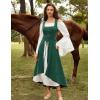 image:imageScarlet Darkness Renaissance Dress Women Pirate Halloween Witchy Cosplay Overdress with PocketsDeep Green