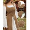 image:imageScarlet Darkness Renaissance Dress Women Pirate Halloween Witchy Cosplay Overdress with PocketsLight Brown