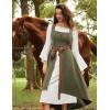image:imageScarlet Darkness Renaissance Dress Women Pirate Halloween Witchy Cosplay Overdress with PocketsOlive Green