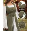 image:imageScarlet Darkness Renaissance Dress Women Pirate Halloween Witchy Cosplay Overdress with PocketsOlive Green