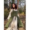 image:imageScarlet Darkness Renaissance Dress Women Pirate Halloween Witchy Cosplay Overdress with PocketsOlive Green