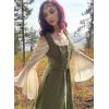 image:imageScarlet Darkness Renaissance Dress Women Pirate Halloween Witchy Cosplay Overdress with PocketsOlive Green