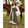 image:imageScarlet Darkness Renaissance Dress Women Pirate Halloween Witchy Cosplay Overdress with PocketsOlive Green