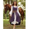 image:imageScarlet Darkness Renaissance Dress Women Pirate Halloween Witchy Cosplay Overdress with PocketsPurple