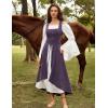image:imageScarlet Darkness Renaissance Dress Women Pirate Halloween Witchy Cosplay Overdress with PocketsPurple