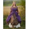 image:imageScarlet Darkness Renaissance Dress Women Pirate Halloween Witchy Cosplay Overdress with PocketsPurple