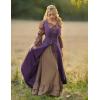 image:imageScarlet Darkness Renaissance Dress Women Pirate Halloween Witchy Cosplay Overdress with PocketsPurple
