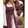image:imageScarlet Darkness Renaissance Dress Women Pirate Halloween Witchy Cosplay Overdress with PocketsWine