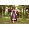 image:imageScarlet Darkness Renaissance Dress Women Pirate Halloween Witchy Cosplay Overdress with PocketsWine