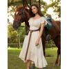 image:imageScarlet Darkness Renaissance Dress for Women 2026 Summer Spring Cotton Off The Shoulder Boho Midi DressesBeige