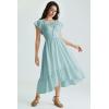image:imageScarlet Darkness Renaissance Dress for Women 2026 Summer Spring Cotton Off The Shoulder Boho Midi DressesCadet Blue