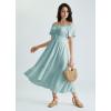 image:imageScarlet Darkness Renaissance Dress for Women 2026 Summer Spring Cotton Off The Shoulder Boho Midi DressesCadet Blue