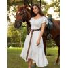 image:imageScarlet Darkness Renaissance Dress for Women 2026 Summer Spring Cotton Off The Shoulder Boho Midi DressesIvory