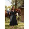 image:imageScarlet Darkness Renaissance Dress for Women Medieval Peasant Dress Long Bell Sleeve DressesBlack