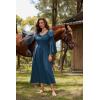image:imageScarlet Darkness Renaissance Dress for Women Medieval Peasant Dress Long Bell Sleeve DressesBluegreen