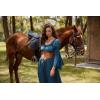 image:imageScarlet Darkness Renaissance Dress for Women Medieval Peasant Dress Long Bell Sleeve DressesBluegreen